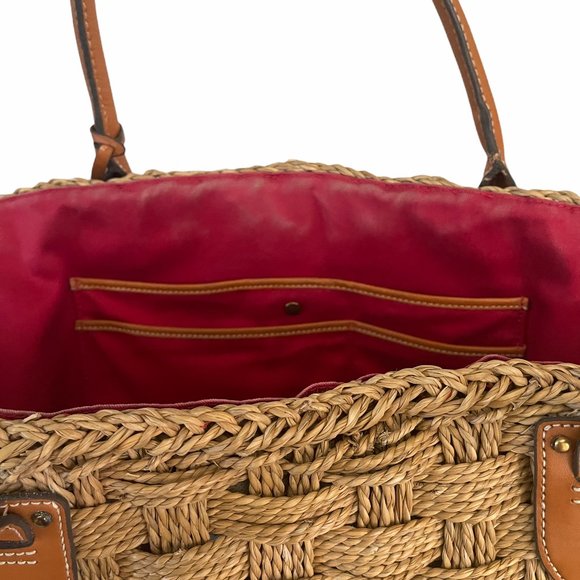 XL Large Woven Ralph Lauren Straw Beach Tote Bag - Picture 6 of 13